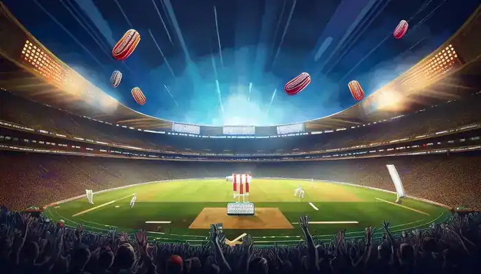Indian cricket stadium under lights where Reddy Anna players follow live matches